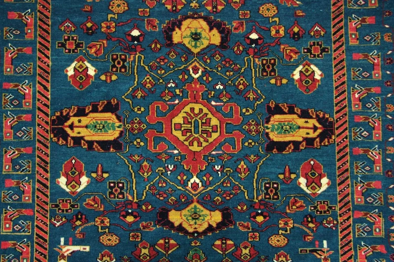 Afghan Teppich 123 x 182 cm - blau