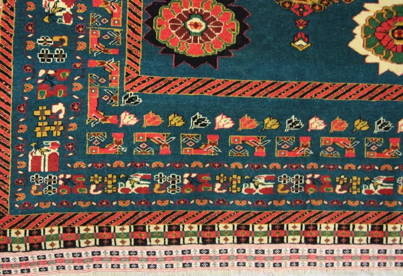 Afghan Teppich 123 x 182 cm - blau