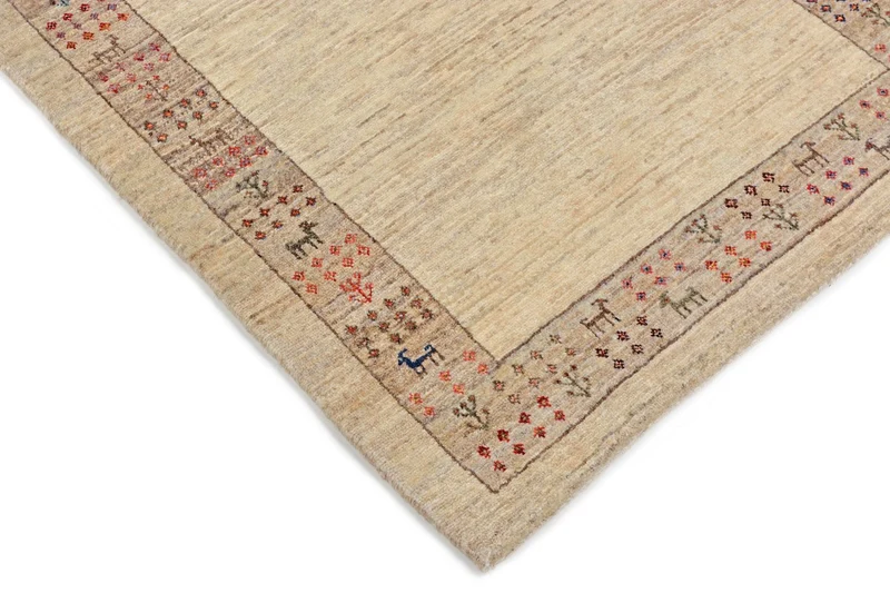 Gabbeh Teppich - Loribaft Perser 84 x 176 cm - sand