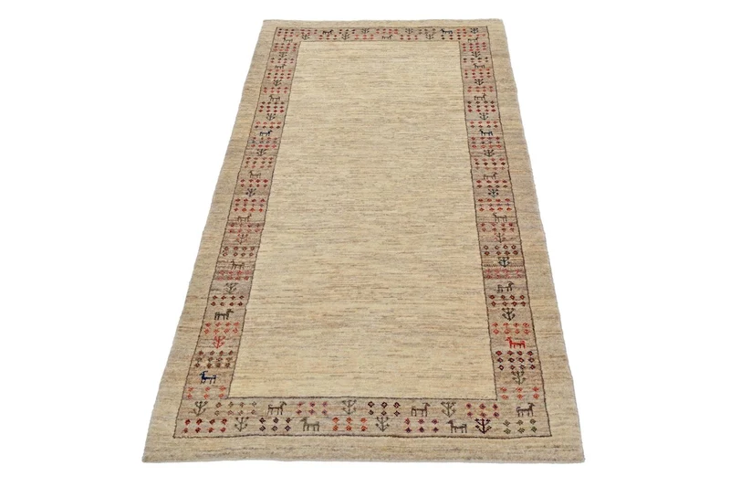 Gabbeh Teppich - Loribaft Perser 84 x 176 cm - sand