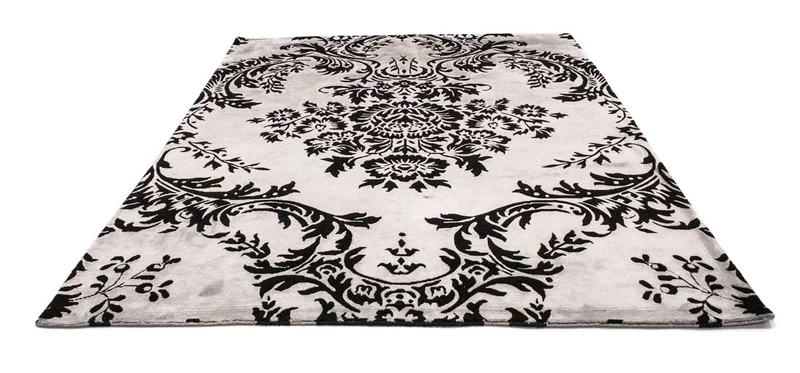 Designer Teppich 172 x 241 cm - schwarz