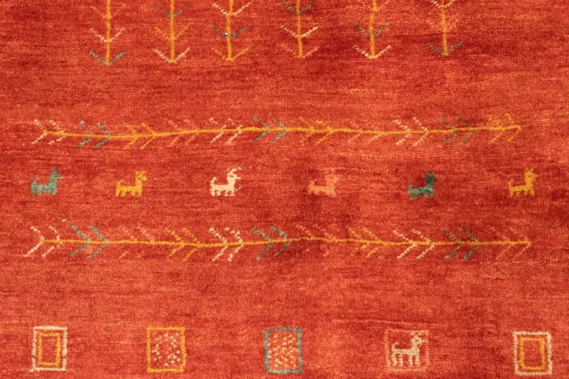 Gabbeh Teppich - Perser 150 x 190 cm - rot