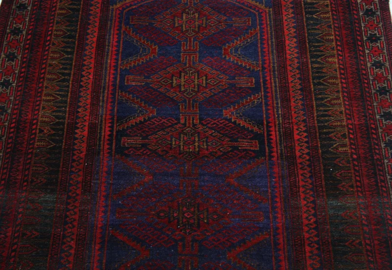 Belutsch Teppich 107 x 151 cm - blau