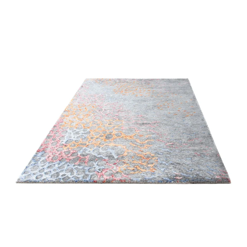 Designer Teppich 140 x 200 cm - hellblau