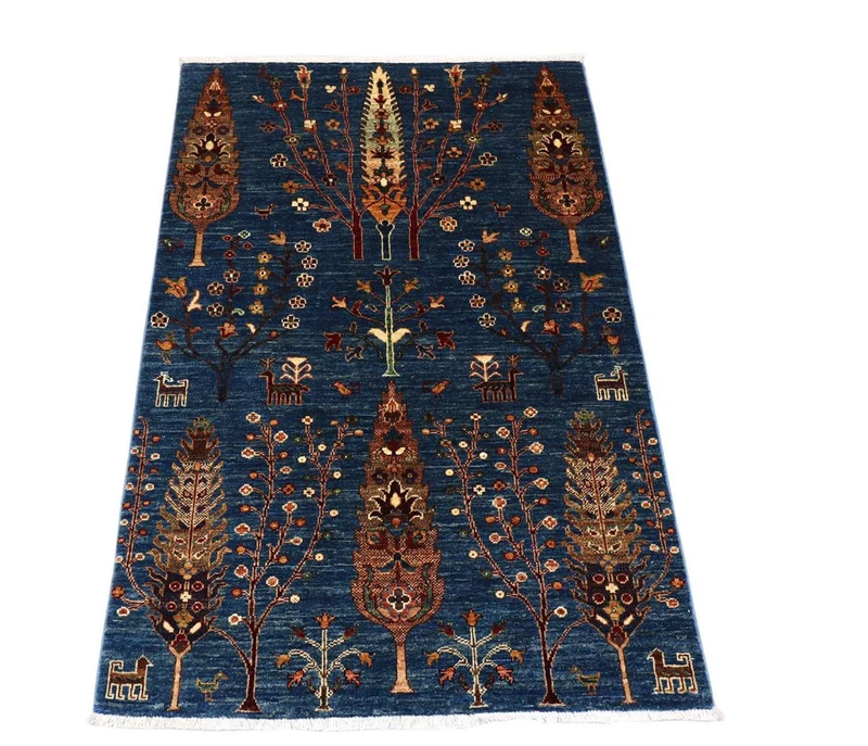 Ziegler Teppich 101 x 150 cm - dunkelblau
