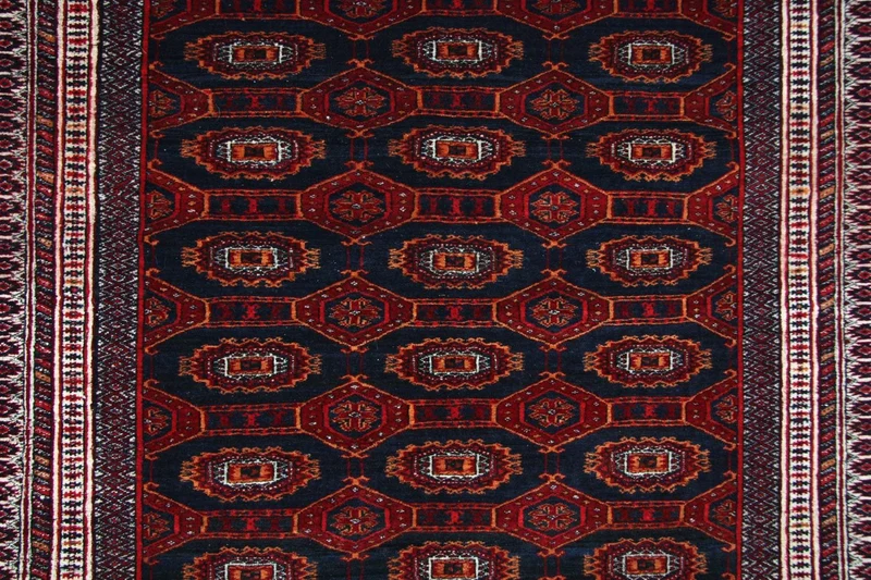 Afghan Teppich 133 x 177 cm - blau