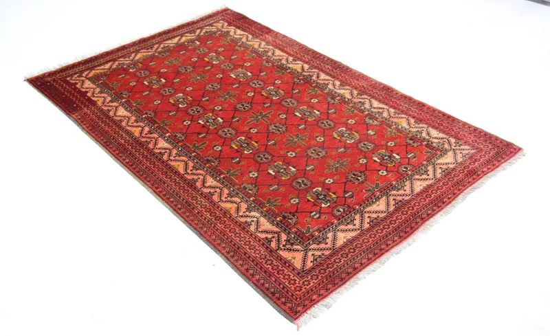Afghan Teppich 126 x 196 cm - rot