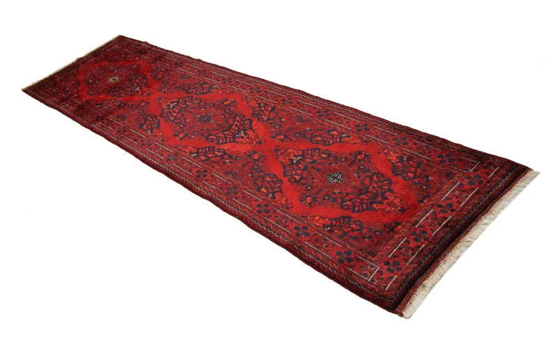 Afghan Teppich 77 x 287 cm - rot