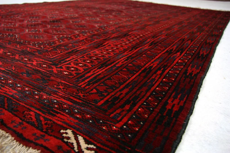Afghan Teppich 140 x 230 cm - rot