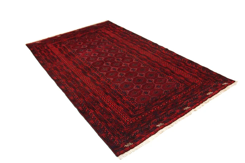 Afghan Teppich 140 x 230 cm - rot