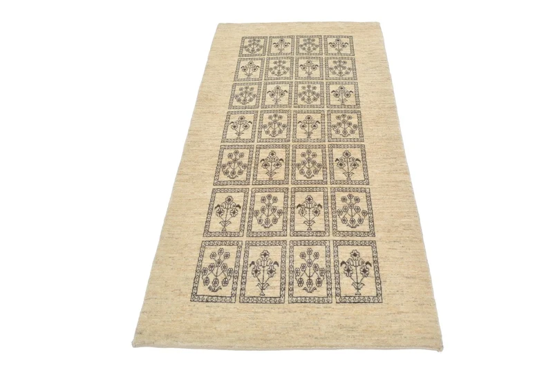 Gabbeh Teppich - Loribaft Perser 87 x 192 cm - sand