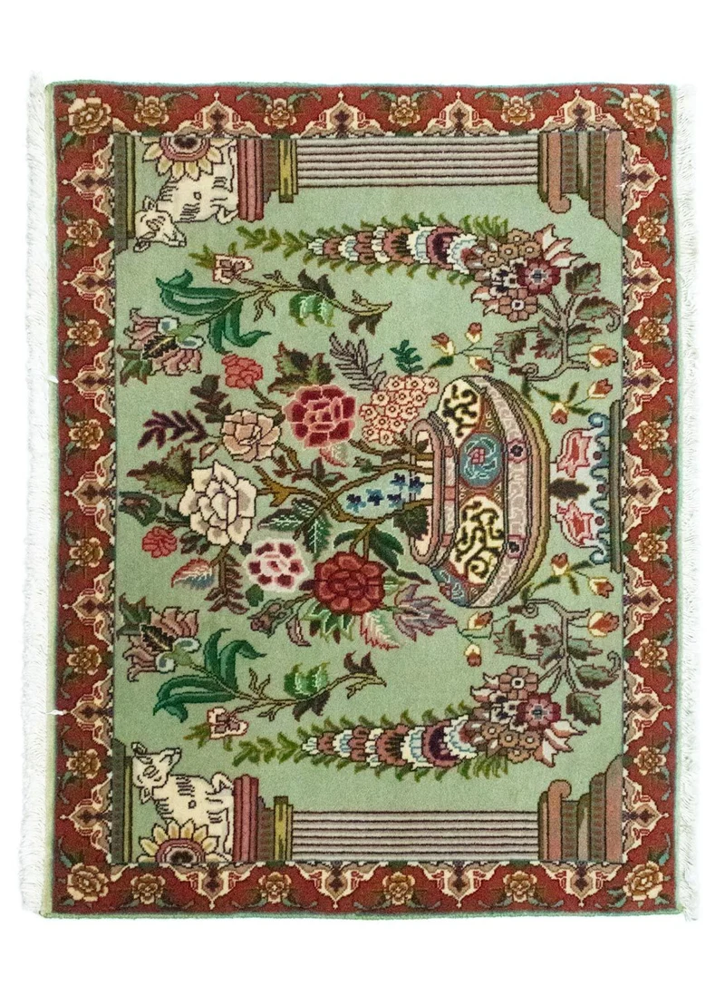 Perserteppich - Täbriz - Royal 62 x 83 cm - grün