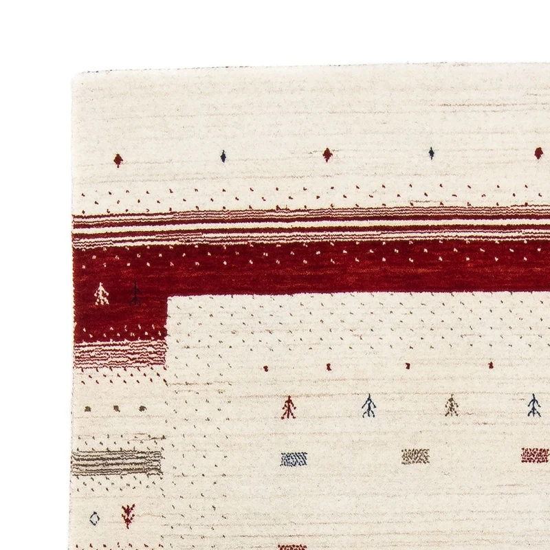 Gabbeh Teppich - Loribaft Indus 140 x 198 cm - beige
