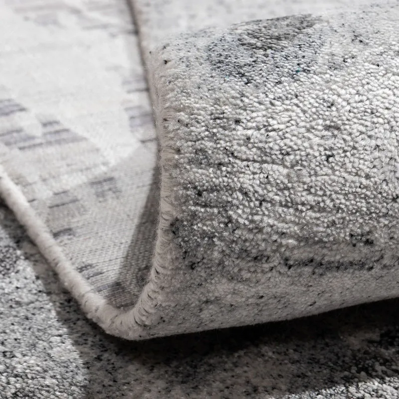 Designer Teppich 200 x 300 cm - silber