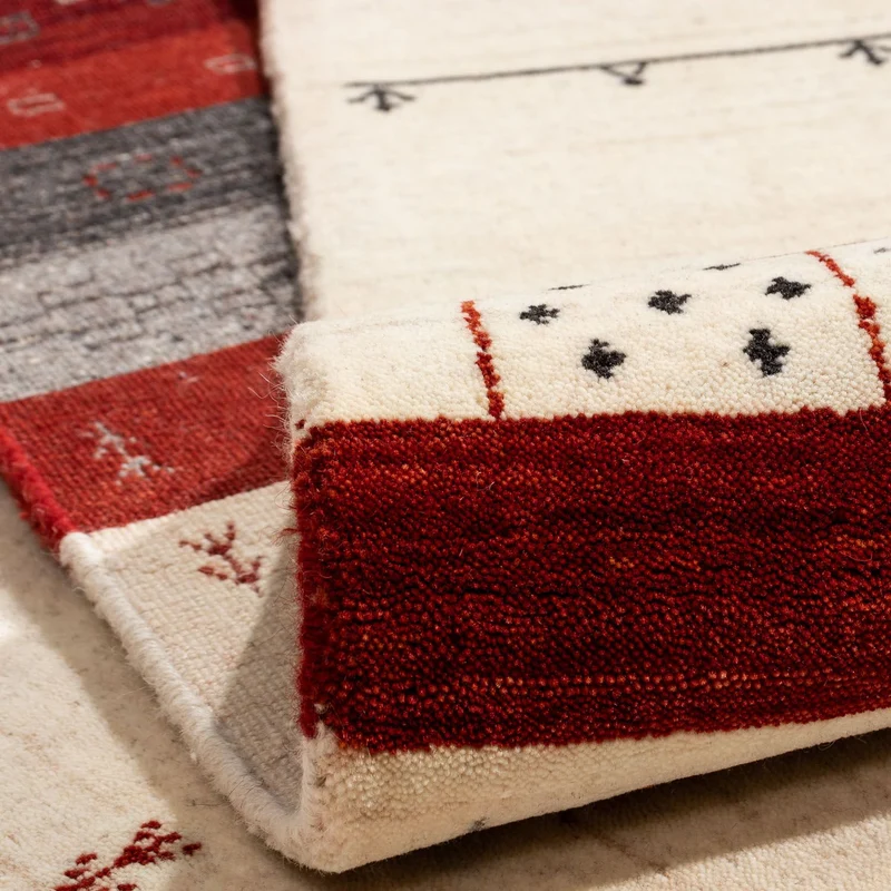 Gabbeh Teppich - Loribaft Indus 200 x 298 cm - beige