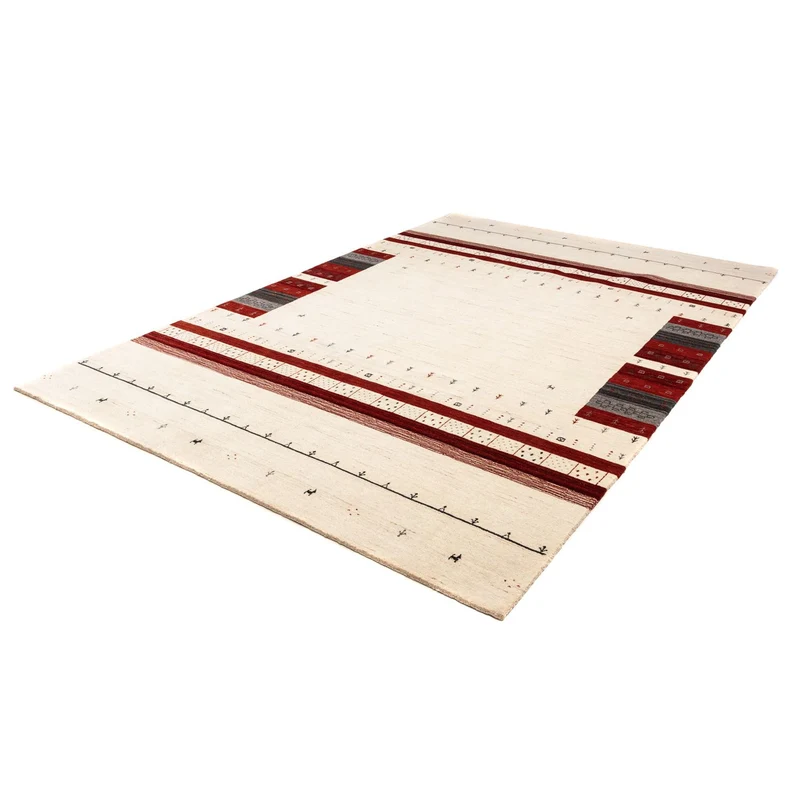 Gabbeh Teppich - Loribaft Indus 200 x 298 cm - beige