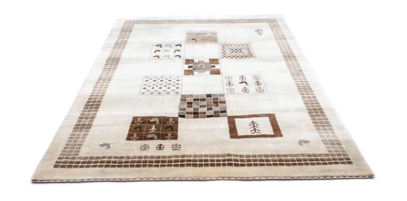 Gabbeh Teppich - Loribaft Indus 157 x 219 cm - beige