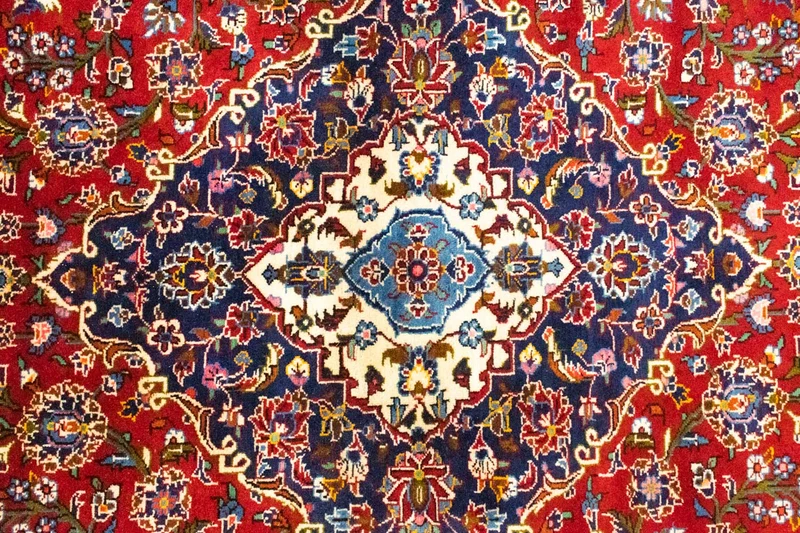 Perserteppich - Keshan 251 x 362 cm - dunkelrot
