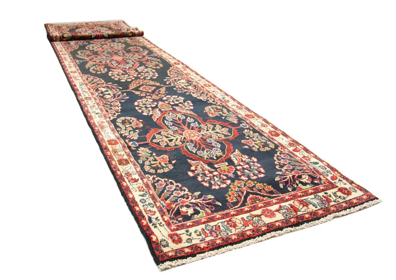 Perserteppich - Nomadic 110 x 506 cm - blau