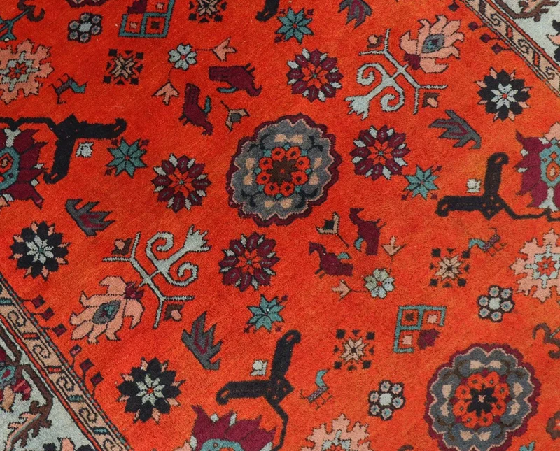 Orientteppich 133 x 210 cm - dunkelrot