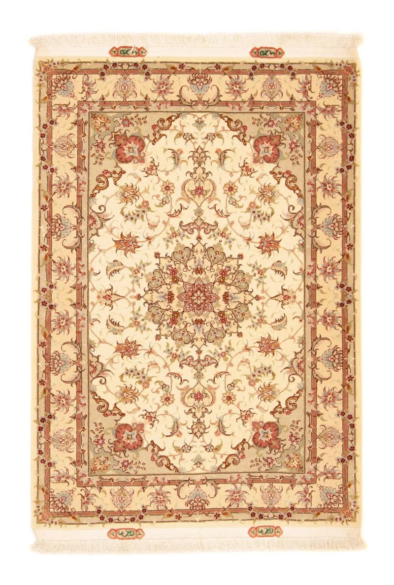 Perserteppich - Täbriz - Royal 100 x 152 cm Teppichbrücke - beige