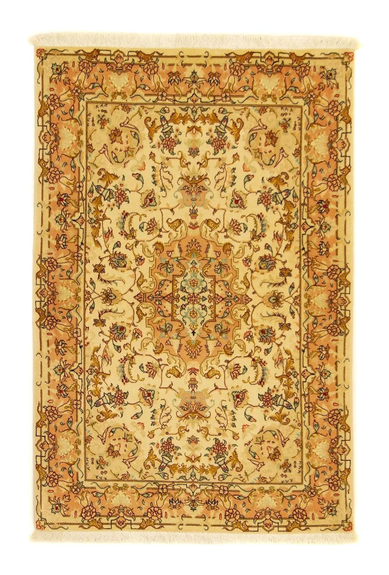 Perserteppich - Täbriz - Royal 101 x 150 cm Teppichbrücke - beige