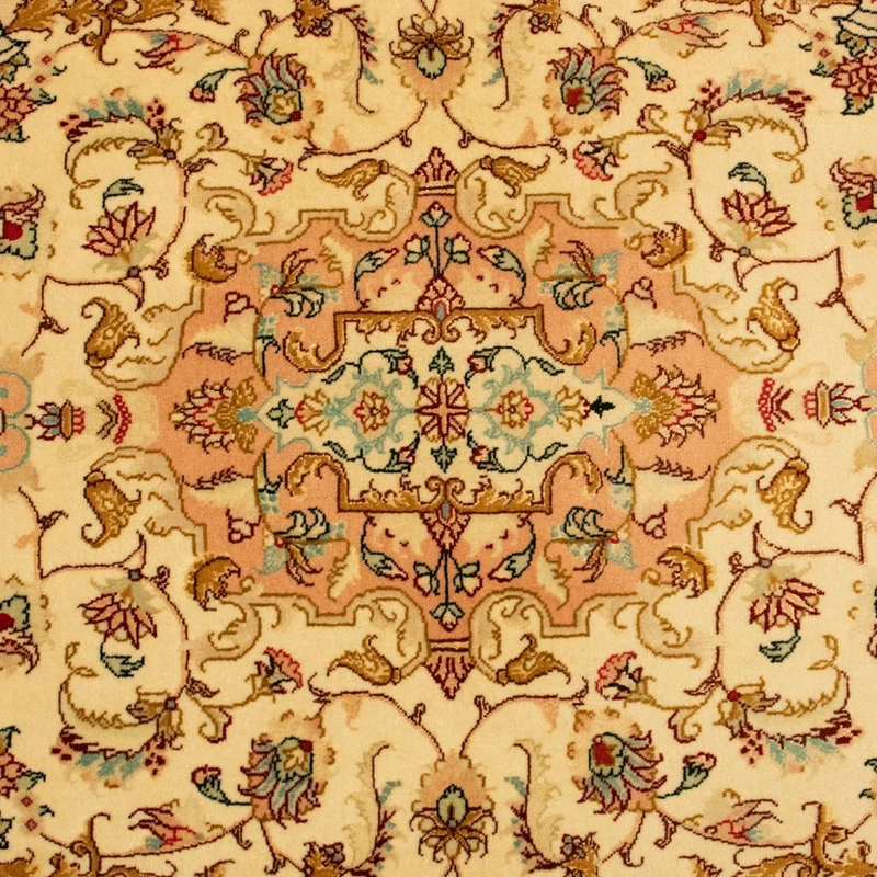 Perserteppich - Täbriz - Royal 101 x 150 cm Teppichbrücke - beige