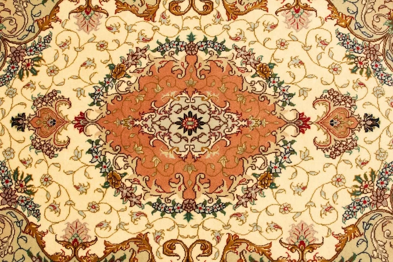 Perserteppich - Täbriz - Royal 101 x 150 cm Teppichbrücke - beige