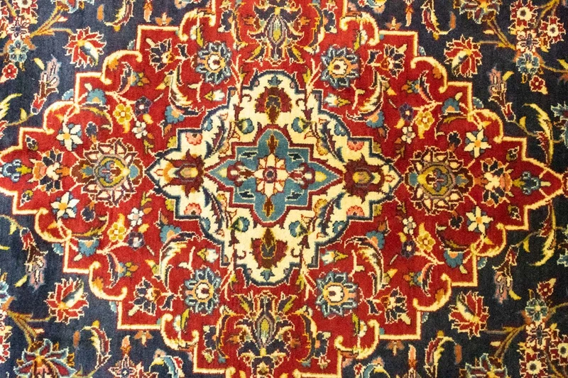 Perserteppich - Keshan 294 x 405 cm - blau