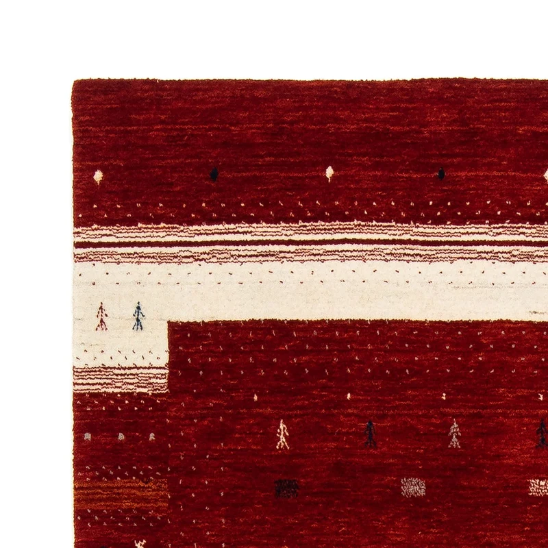 Gabbeh Teppich - Loribaft Indus 140 x 204 cm - rot