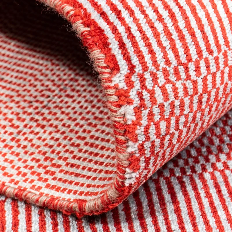 Designer Teppich 142 x 201 cm - rot