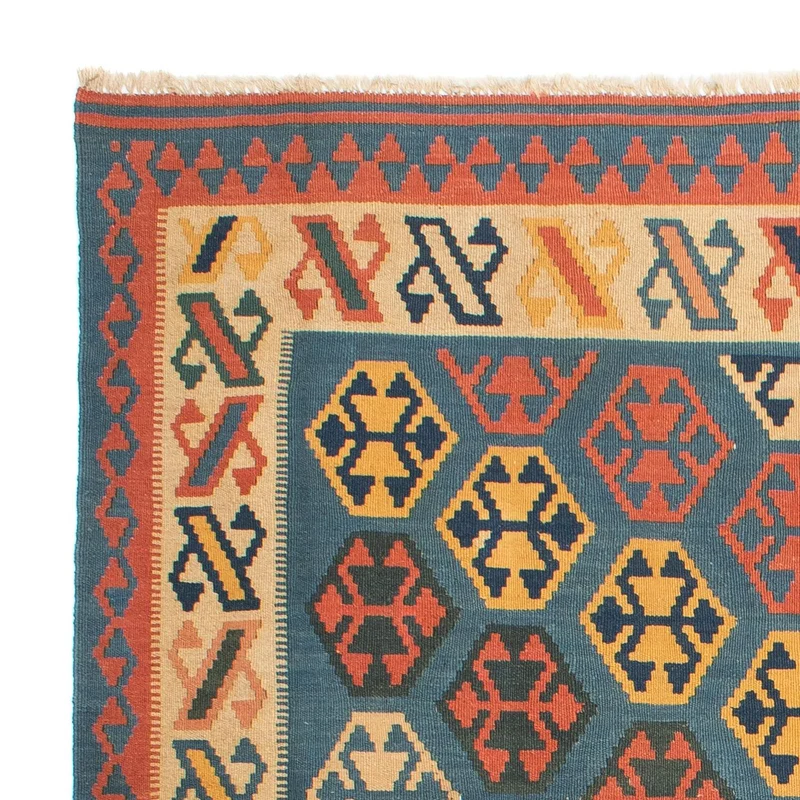 Kelim Teppich - Oriental 198 x 212 cm - blau