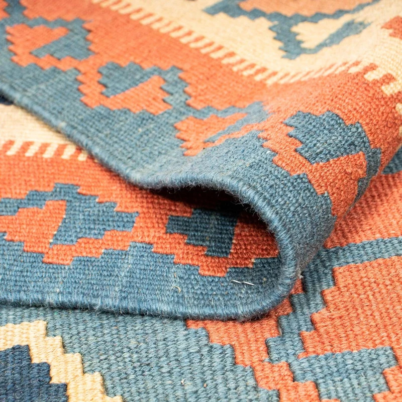 Kelim Teppich - Oriental 198 x 212 cm - blau
