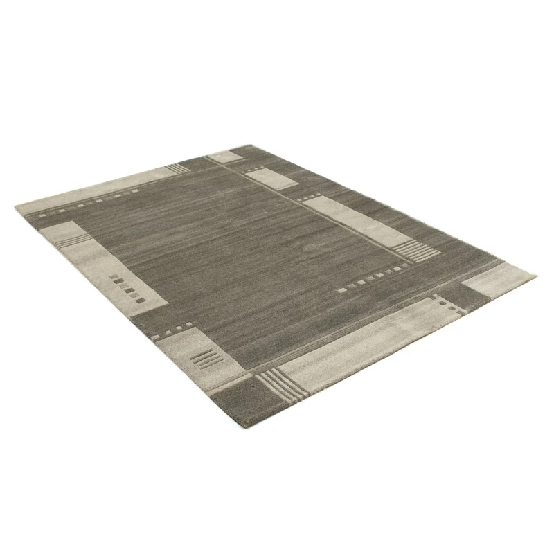 Nepal Teppich 140 x 200 cm - grau