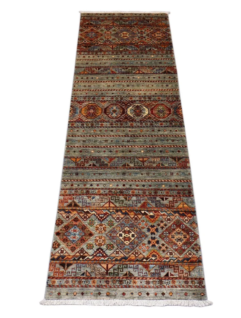 Ziegler Teppich 85 x 256 cm - olivgrün