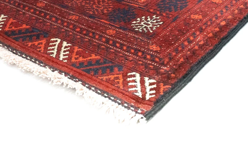 Afghan Teppich - Buchara 84 x 294 cm - dunkelrot