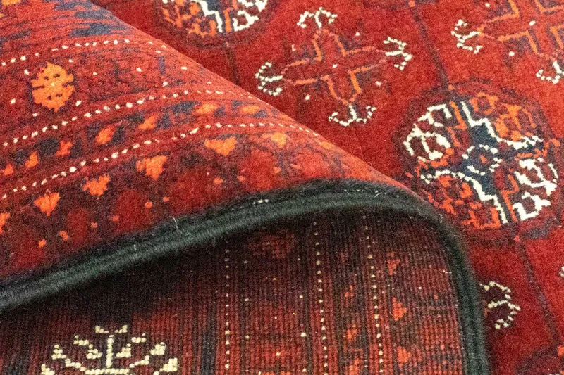 Afghan Teppich - Buchara 84 x 294 cm - dunkelrot