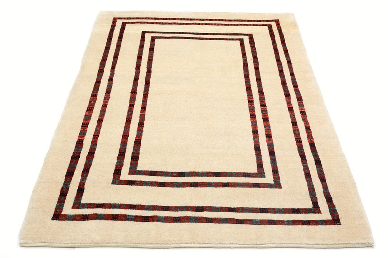 Gabbeh Teppich - Loribaft Perser 127 x 179 cm - beige