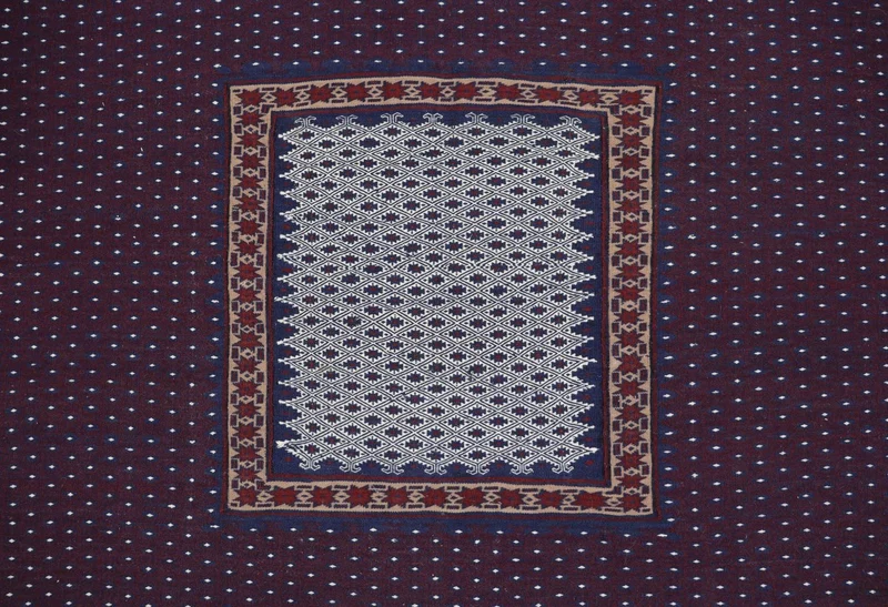 Kelim Teppich - Oriental 135 x 146 cm - blau
