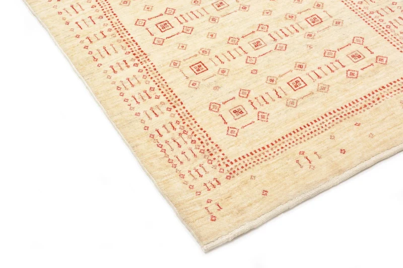 Gabbeh Teppich - Loribaft Perser 85 x 195 cm - beige
