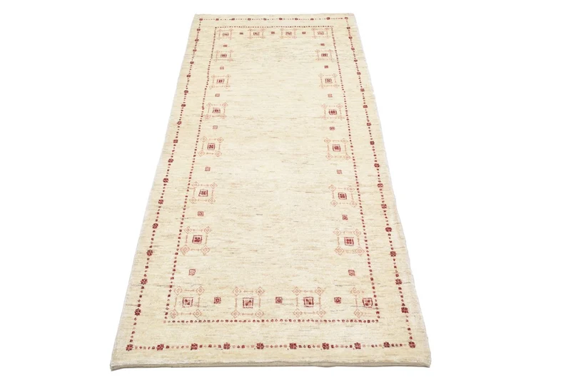 Gabbeh Teppich - Loribaft Perser 82 x 202 cm - natur