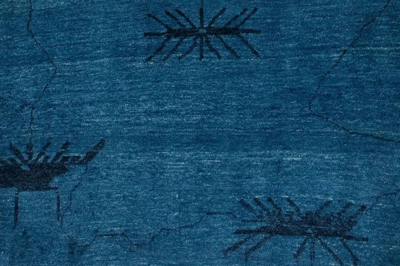 Gabbeh Teppich - Perser 102 x 150 cm - dunkelblau