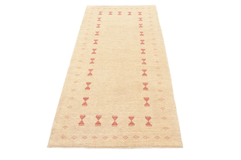 Gabbeh Teppich - Loribaft Perser 85 x 201 cm - beige