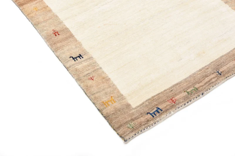 Gabbeh Teppich - Loribaft Perser 87 x 205 cm - sand