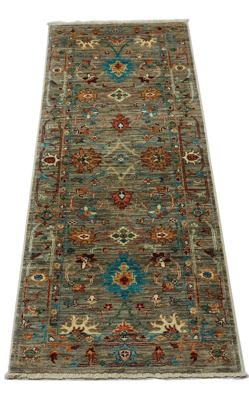 Ziegler Teppich 77 x 201 cm - olivgrün