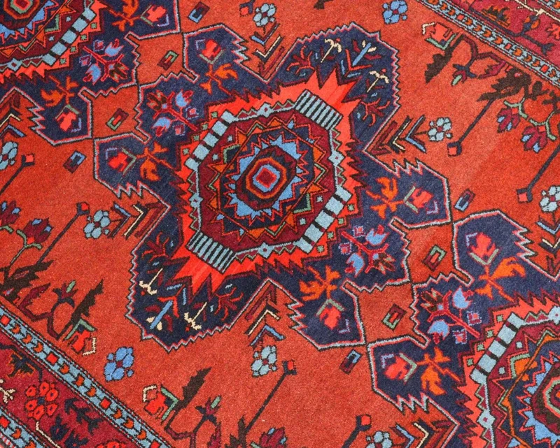 Orientteppich 121 x 207 cm - dunkelrot