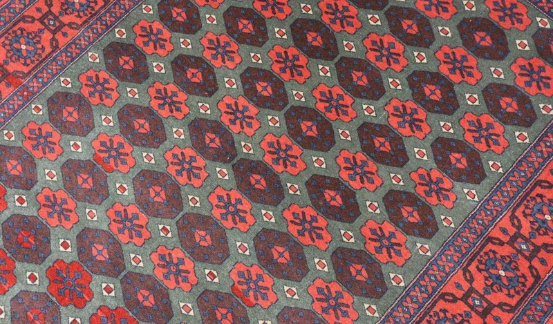 Afghan Teppich 130 x 170 cm - dunkelrot