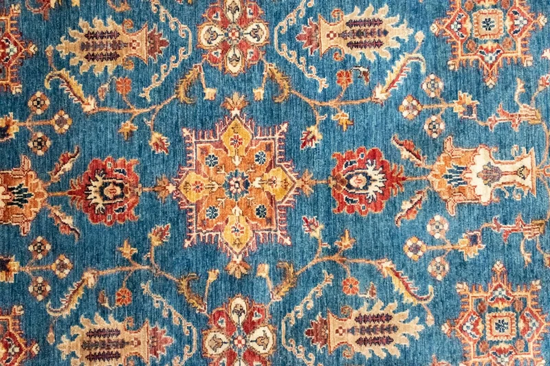 Ziegler Teppich 162 x 199 cm - hellblau