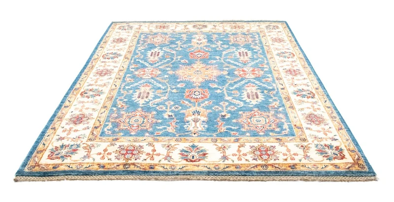 Ziegler Teppich 162 x 199 cm - hellblau