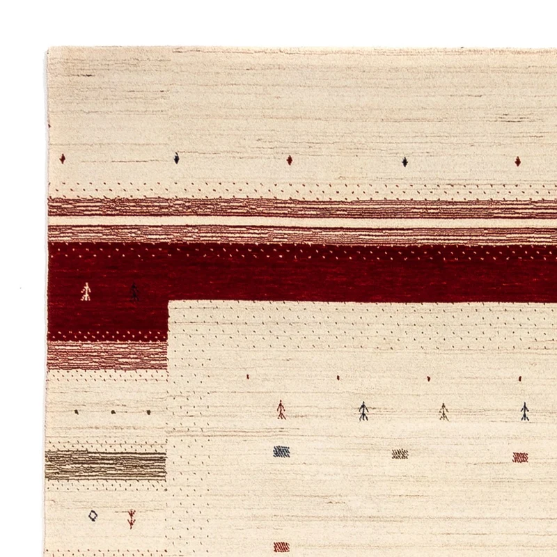 Gabbeh Teppich - Loribaft Indus 207 x 304 cm - beige